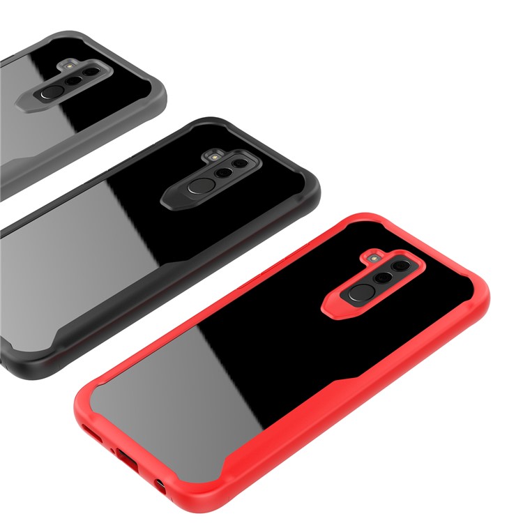 For Huawei Mate 20 Lite Shock Absorption PC + TPU Hybrid Back Mobile Shell - Black-9