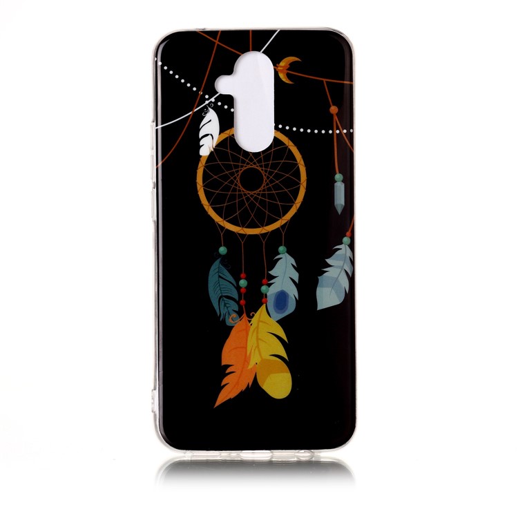 Noctilucent IMD TPU Soft Case for Huawei Mate 20 Lite / Maimang 7 - Feather Dream Catcher-2