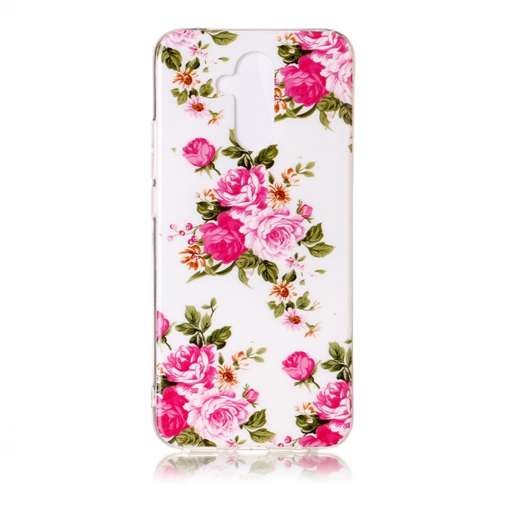 Noctilucent IMD TPU Back Case for Huawei Mate 20 Lite / Maimang 7 - Vivid Flowers-2