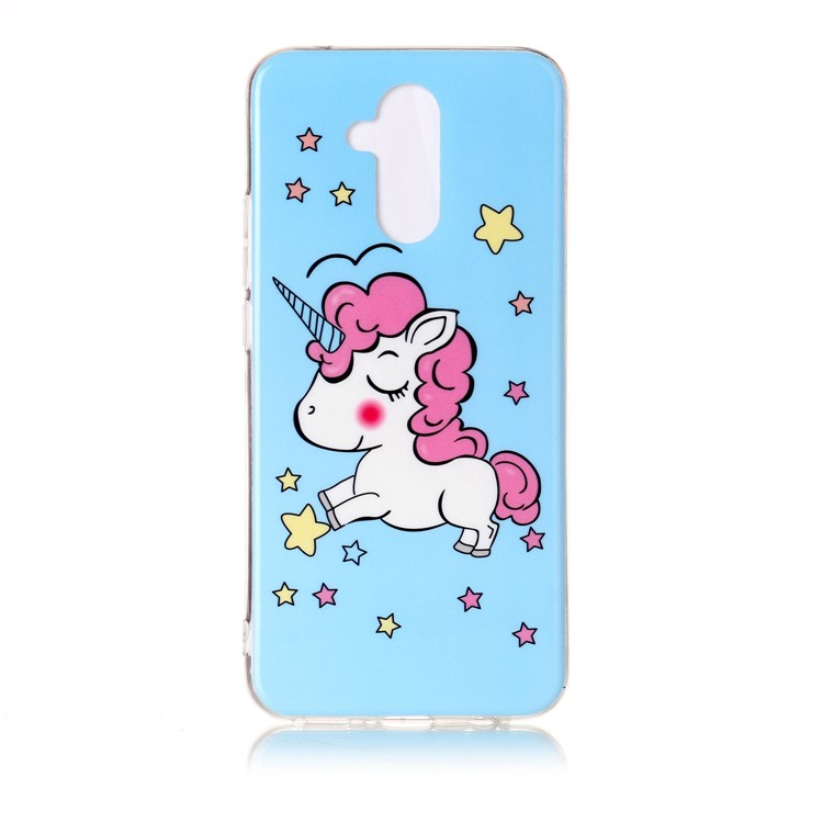 Noctilucent IMD TPU Case Shell for Huawei Mate 20 Lite / Maimang 7 - Unicorn Pattern-2