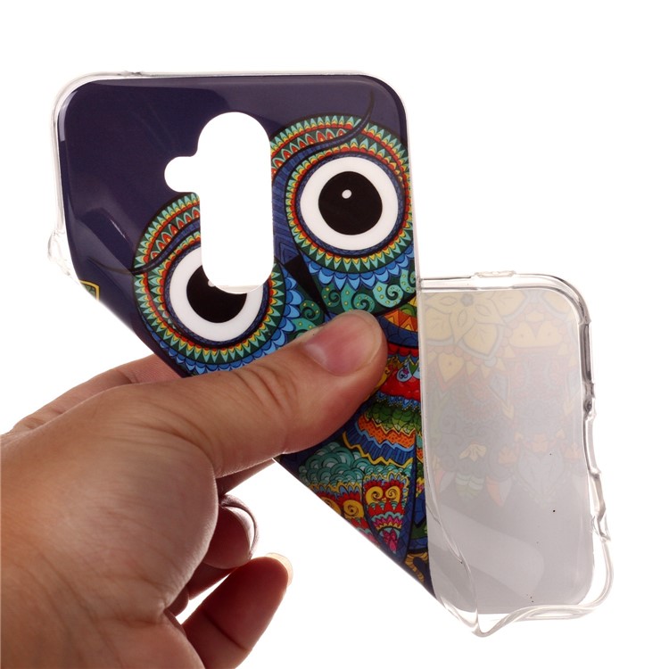 Noctilucent IMD TPU Phone Cover Case for Huawei Mate 20 Lite / Maimang 7 - Owl Pattern-4