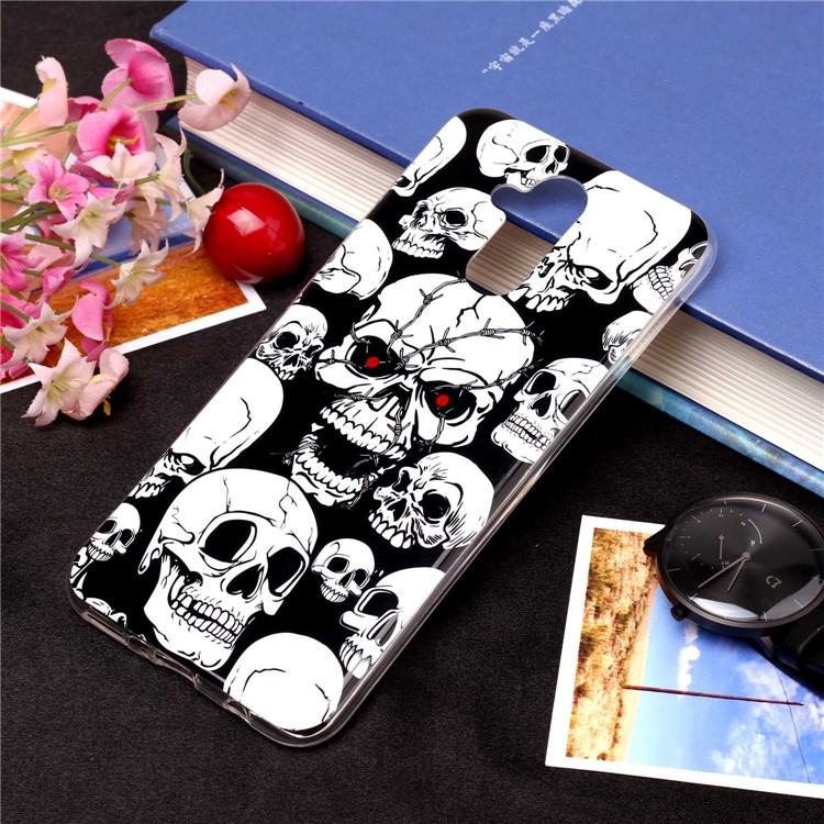 Noctilucent IMD TPU Soft Cover Case for Huawei Mate 20 Lite / Maimang 7 - Cool Skulls-1
