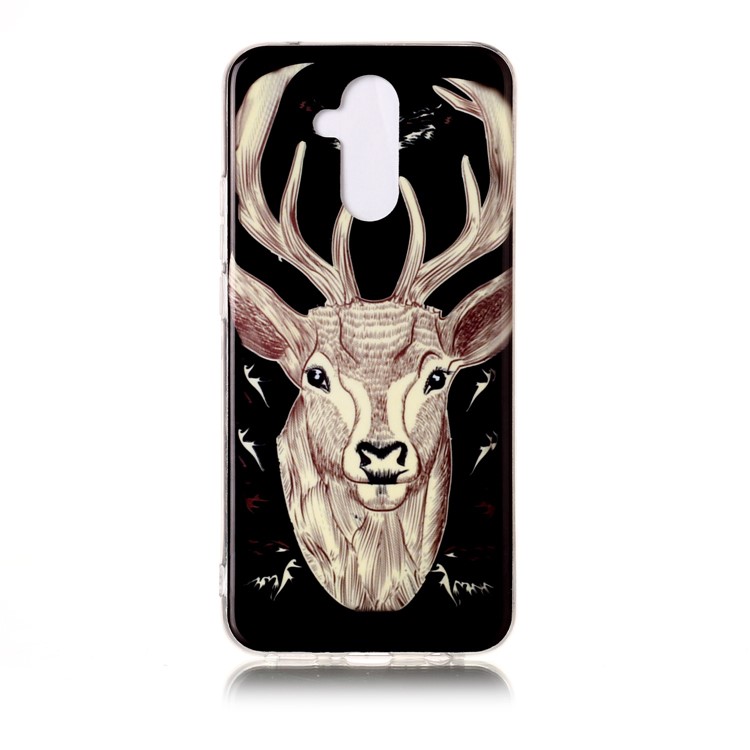 Noctilucent IMD TPU Cover Shell Case for Huawei Mate 20 Lite / Maimang 7 - Elk Pattern-2