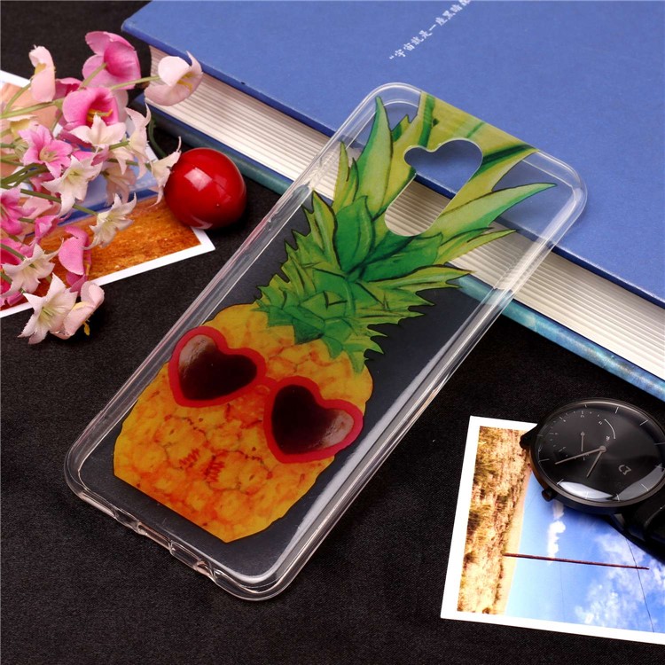 Pattern Printing IMD TPU Mobile Phone Casing for Huawei Mate 20 Lite / Maimang 7 - Pineaple-1