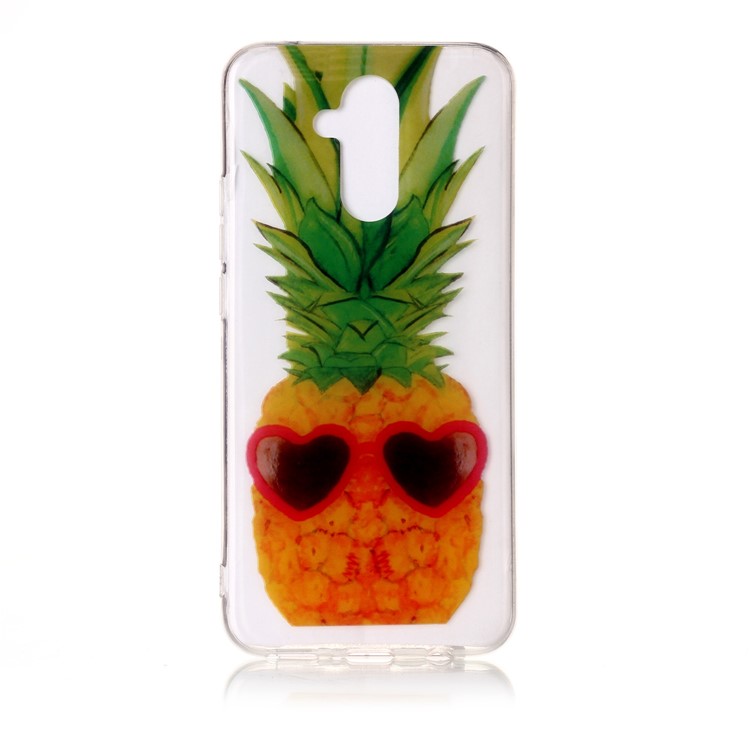 Pattern Printing IMD TPU Mobile Phone Casing for Huawei Mate 20 Lite / Maimang 7 - Pineaple-2