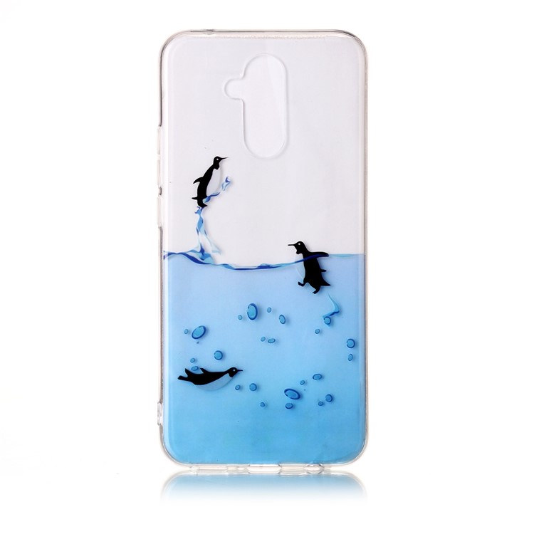 Pattern Printing IMD TPU Mobile Phone Case for Huawei Mate 20 Lite / Maimang 7 - Sea and Penguin-2