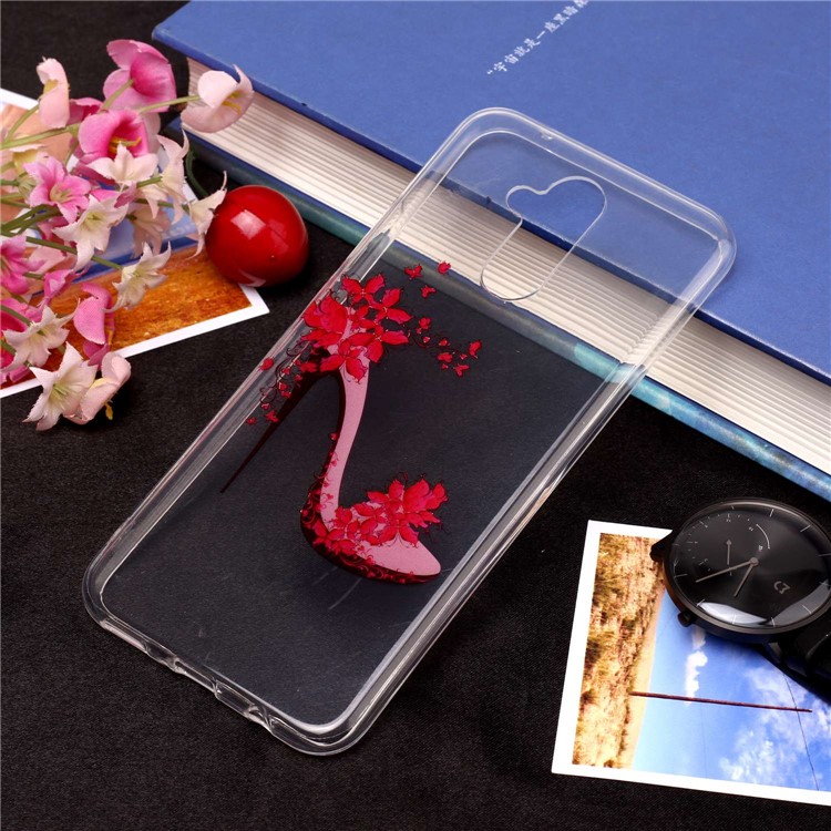 Pattern Printing IMD TPU Case for Huawei Mate 20 Lite / Maimang 7 - High Heeled Shoes-1