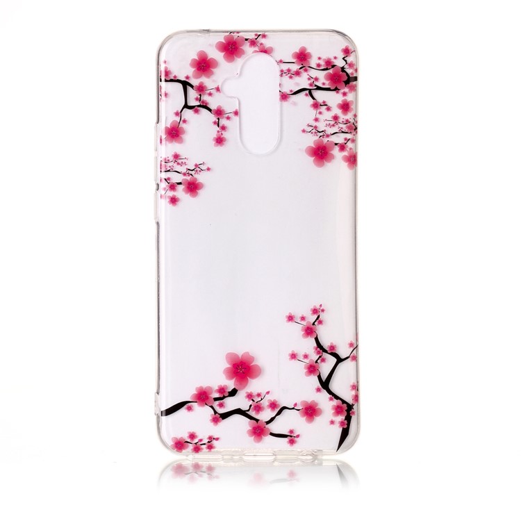 Pattern Printing IMD TPU Accessory Shell for Huawei Mate 20 Lite / Maimang 7 - Red Plum Blossom-2