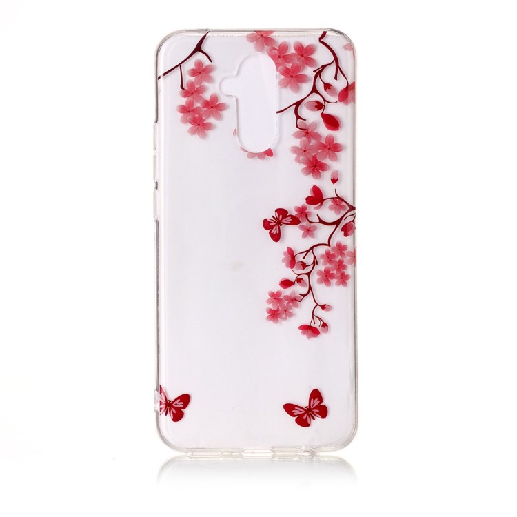 Pattern Printing IMD TPU Protection Case for Huawei Mate 20 Lite / Maimang 7 - Butterfly and Flower-2