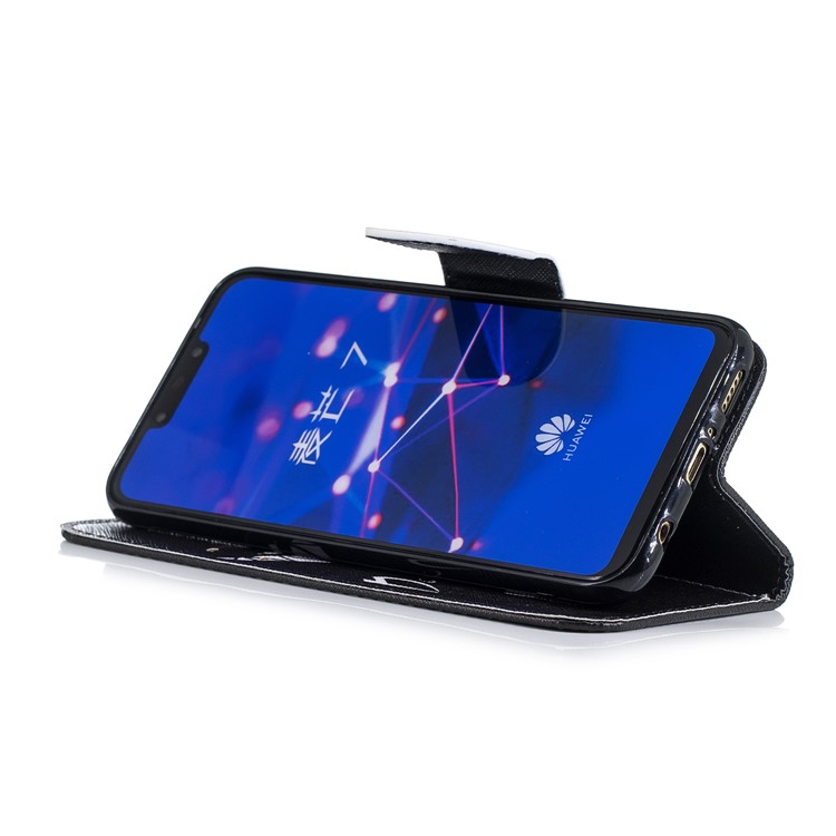 Pattern Printing PU Leather Wallet Stand Mobile Case for Huawei Mate 20 Lite / Maimang 7 - Angry Face-10
