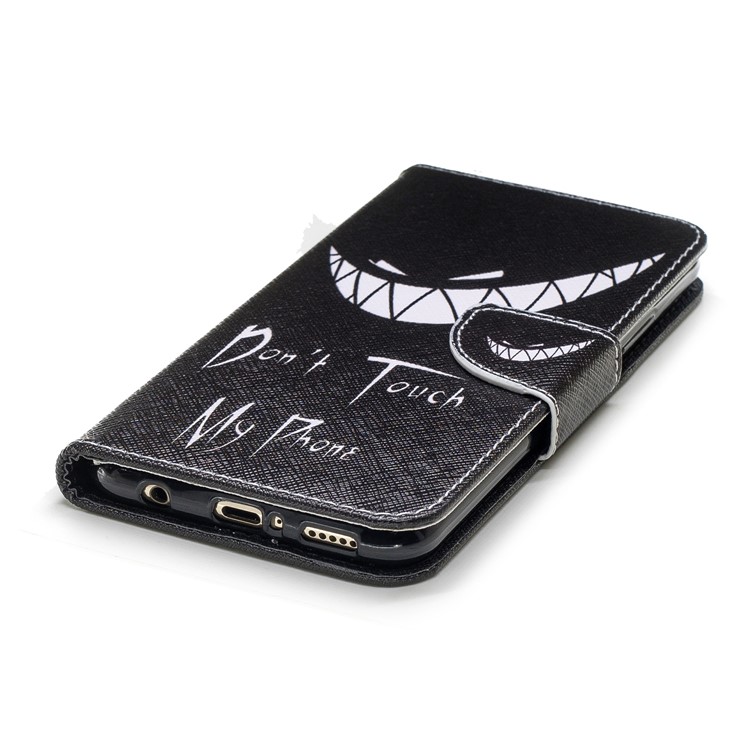 Pattern Printing PU Leather Wallet Stand Mobile Case for Huawei Mate 20 Lite / Maimang 7 - Angry Face-11