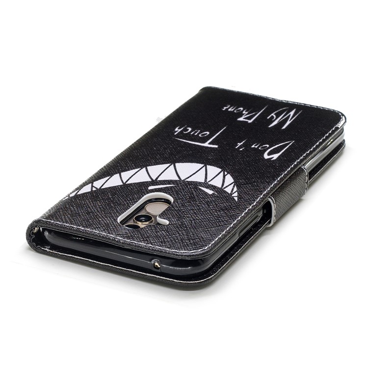 Pattern Printing PU Leather Wallet Stand Mobile Case for Huawei Mate 20 Lite / Maimang 7 - Angry Face-12