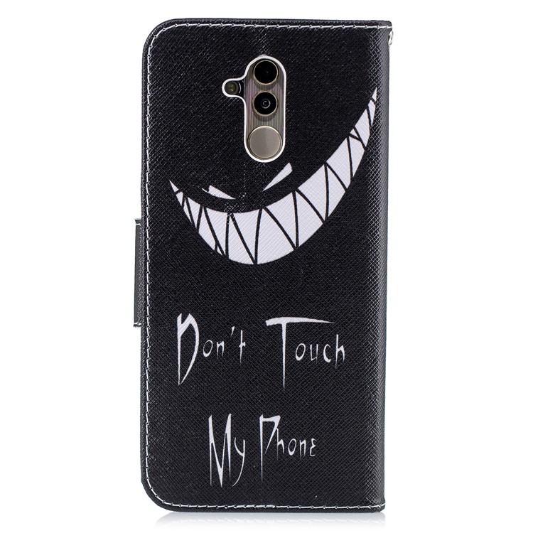 Pattern Printing PU Leather Wallet Stand Mobile Case for Huawei Mate 20 Lite / Maimang 7 - Angry Face-8