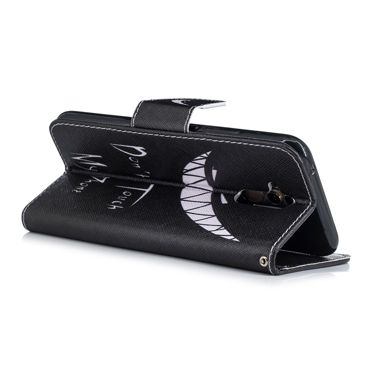 Pattern Printing PU Leather Wallet Stand Mobile Case for Huawei Mate 20 Lite / Maimang 7 - Angry Face-9