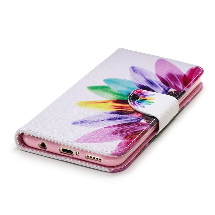 Pattern Printing PU Leather Wallet Stand Mobile Shell for Huawei Mate 20 Lite / Maimang 7 - Petals Pattern-11