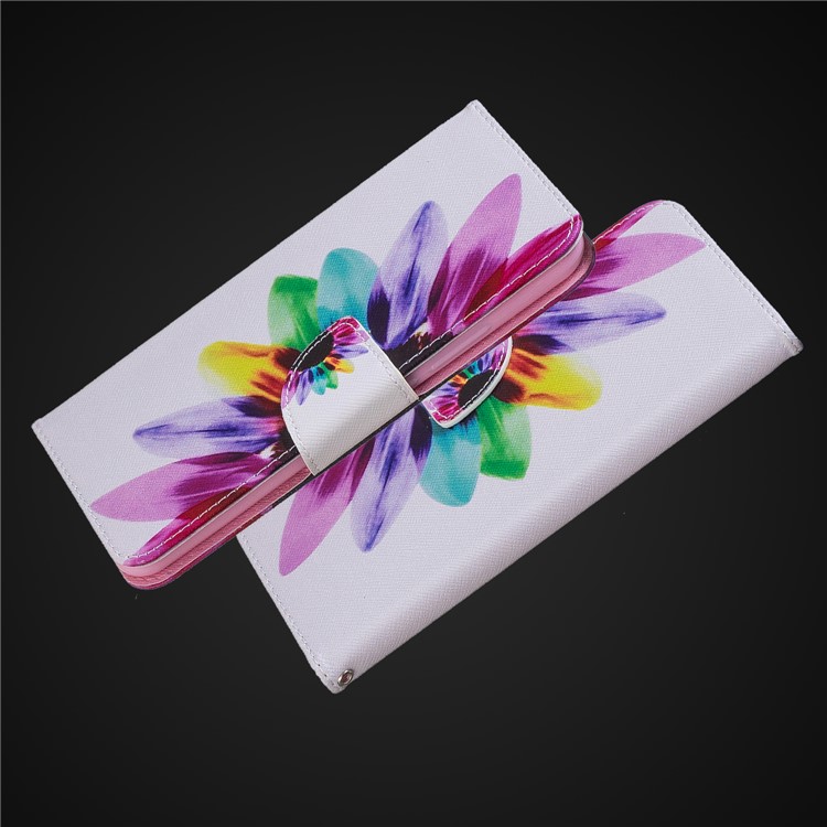 Pattern Printing PU Leather Wallet Stand Mobile Shell for Huawei Mate 20 Lite / Maimang 7 - Petals Pattern-2