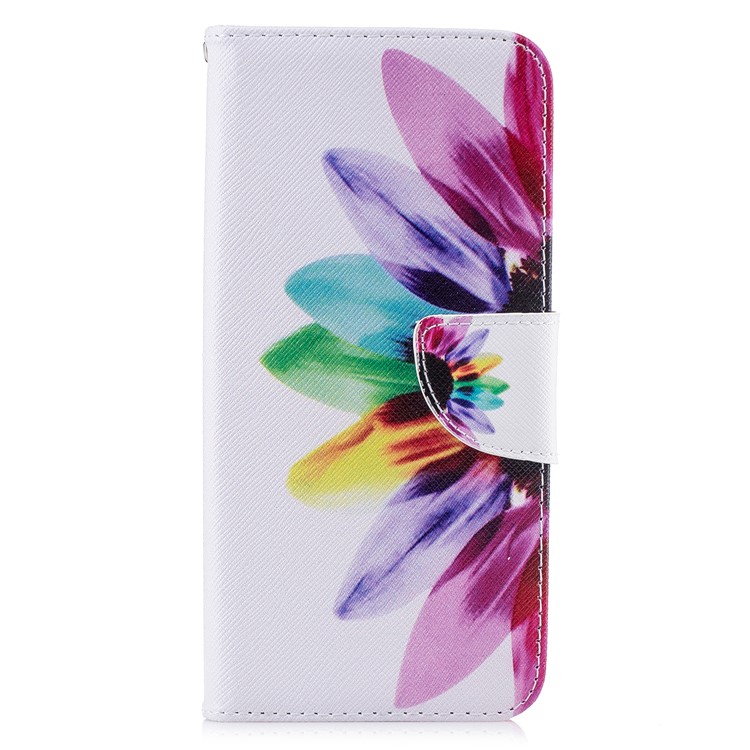 Pattern Printing PU Leather Wallet Stand Mobile Shell for Huawei Mate 20 Lite / Maimang 7 - Petals Pattern-7