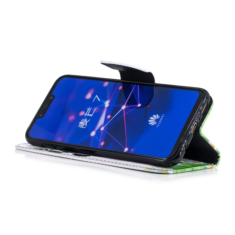 For Huawei Mate 20 Lite / Maimang 7 Patterned Wallet Magnetic Leather Casing with Stand - Panda on Bamboo-10
