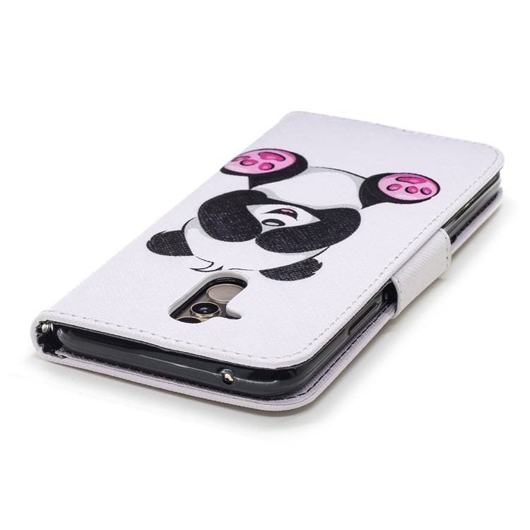 For Huawei Mate 20 Lite / Maimang 7 Patterned Wallet Magnetic Leather Cellphone Case with Stand - Cute Panda-12