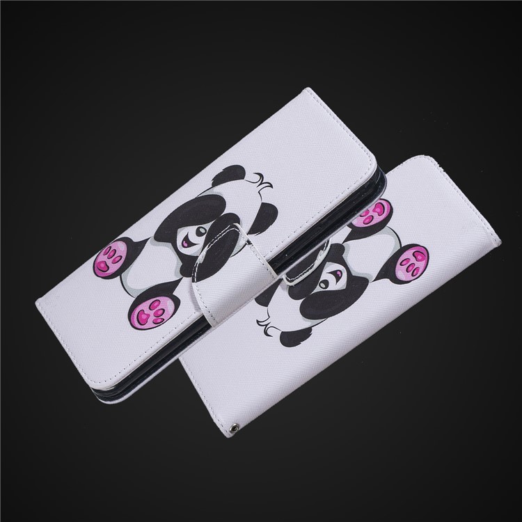 For Huawei Mate 20 Lite / Maimang 7 Patterned Wallet Magnetic Leather Cellphone Case with Stand - Cute Panda-2