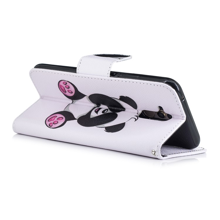 For Huawei Mate 20 Lite / Maimang 7 Patterned Wallet Magnetic Leather Cellphone Case with Stand - Cute Panda-9