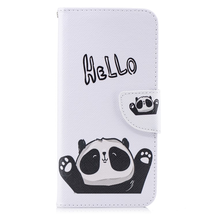 Pattern Printing Wallet Stand Leather Case for Huawei Mate 20 Lite / Maimang 7 - Adorable Panda-7
