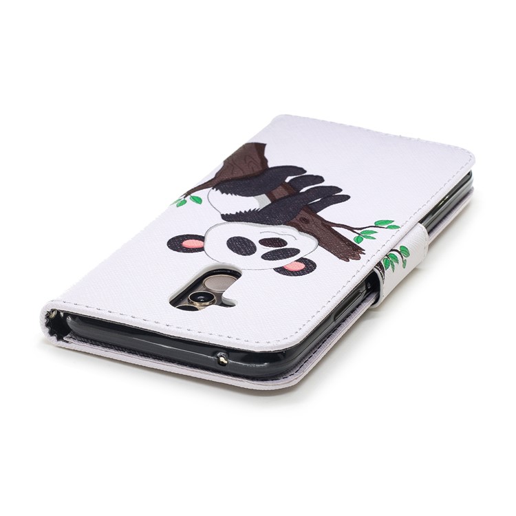 Pattern Printing Wallet Stand Leather Cover for Huawei Mate 20 Lite / Maimang 7 - Panda on the Tree-12