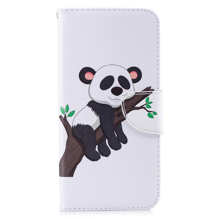 Pattern Printing Wallet Stand Leather Cover for Huawei Mate 20 Lite / Maimang 7 - Panda on the Tree-7