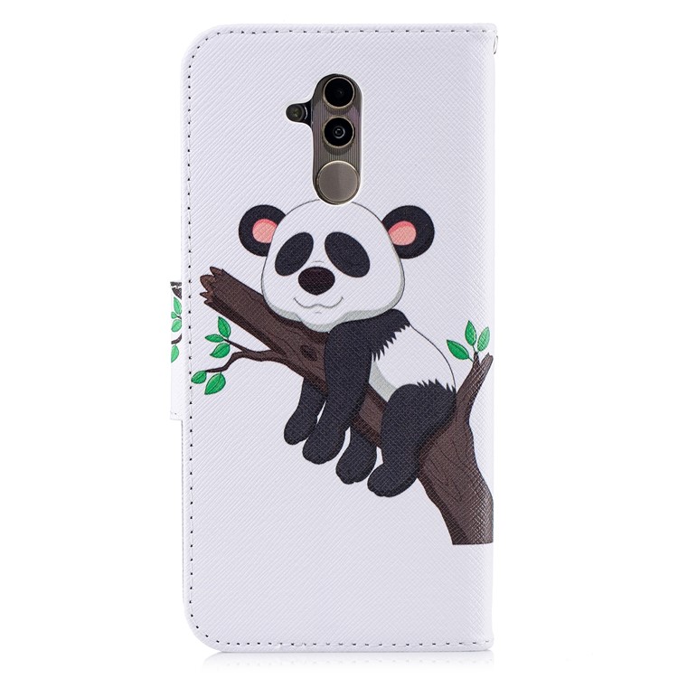 Pattern Printing Wallet Stand Leather Cover for Huawei Mate 20 Lite / Maimang 7 - Panda on the Tree-8
