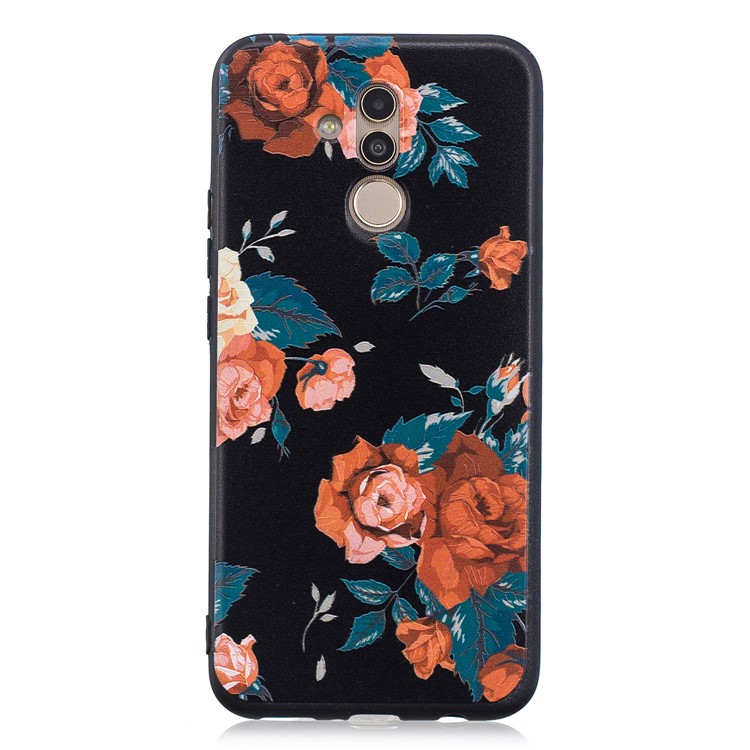 Embossment TPU Case for Huawei Mate 20 Lite / Maimang 7 - Peony-4
