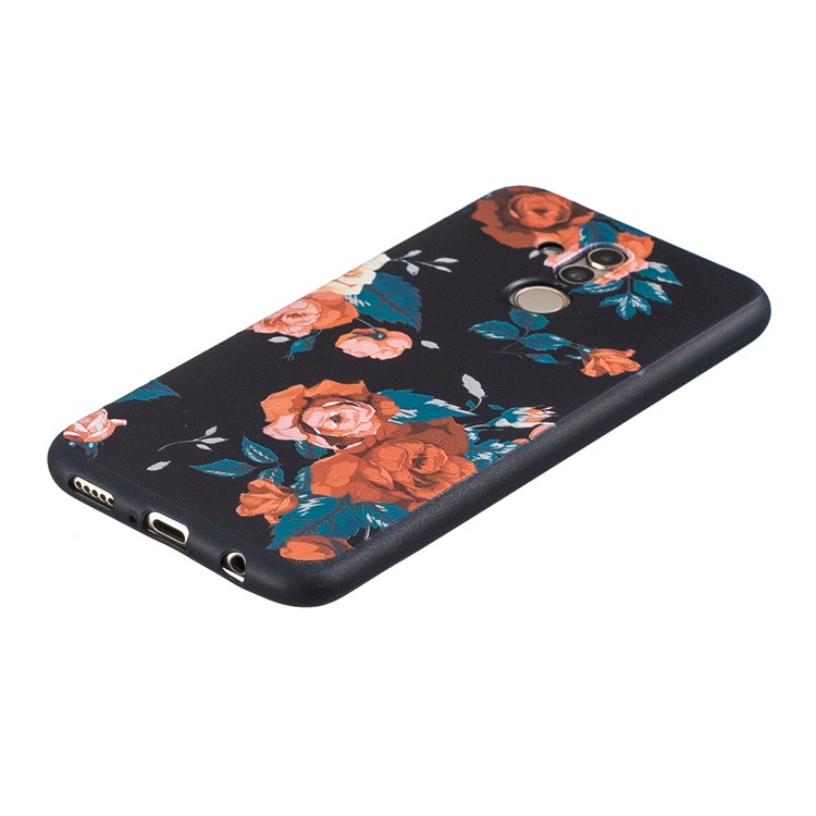 Embossment TPU Case for Huawei Mate 20 Lite / Maimang 7 - Peony-5