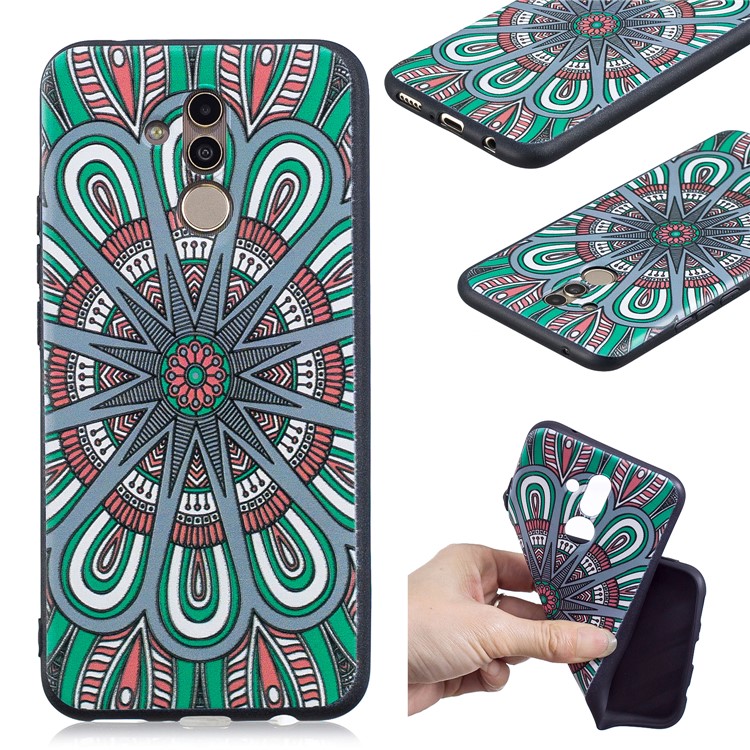 Тиснение Корпуса TPU Для Huawei Mate 20 Lite - Симметричный Рисунок-1