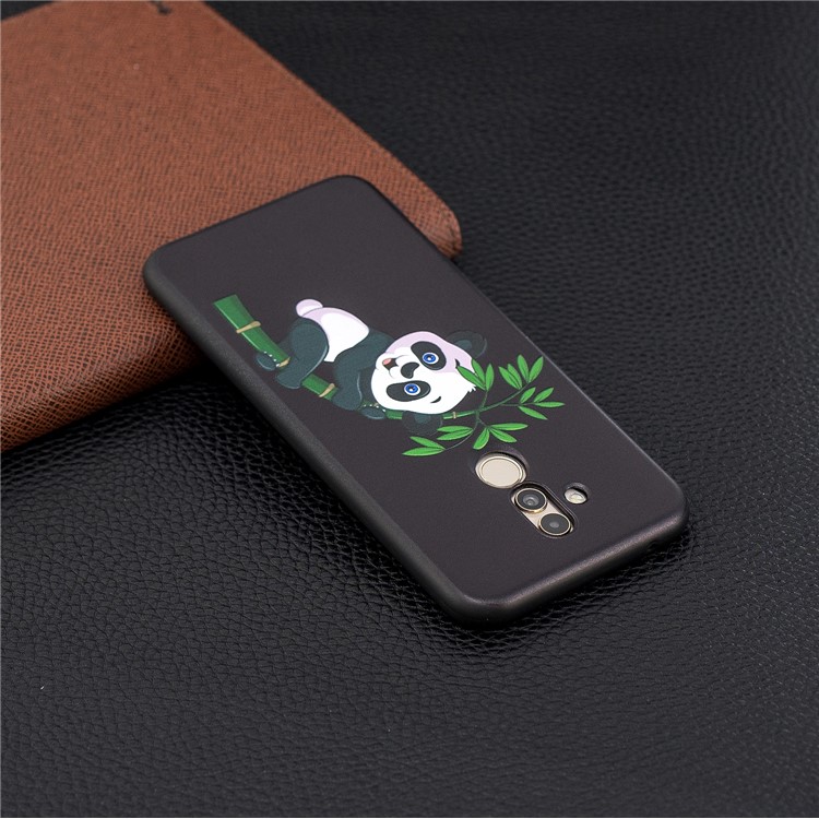 Embossed TPU Protection Phone Case for Huawei Mate 20 Lite / Maimang 7 - Panda and Bamboo-3