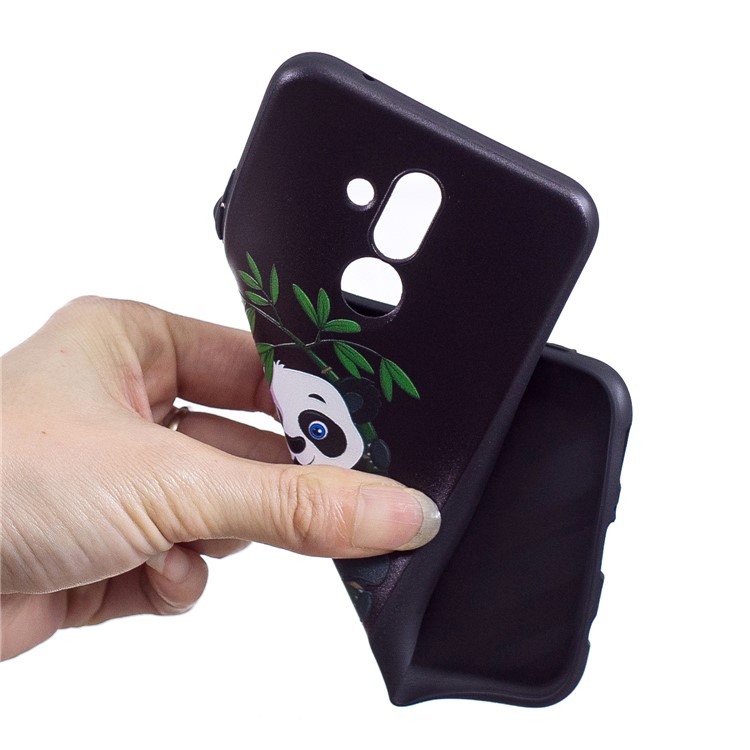 Embossed TPU Protection Phone Case for Huawei Mate 20 Lite / Maimang 7 - Panda and Bamboo-7