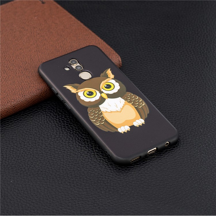 Embossing TPU Back Case for Huawei Mate 20 Lite / Maimang 7 - Cool Owl-2