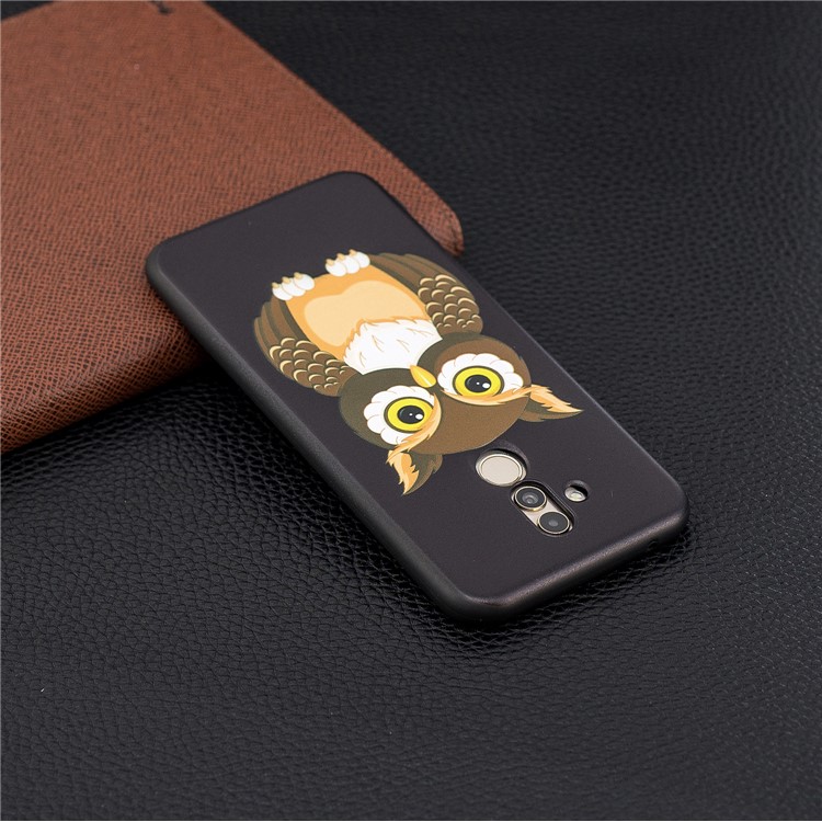 Embossing TPU Back Case for Huawei Mate 20 Lite / Maimang 7 - Cool Owl-3