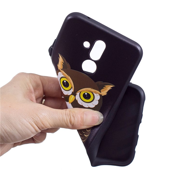 Embossing TPU Back Case for Huawei Mate 20 Lite / Maimang 7 - Cool Owl-7