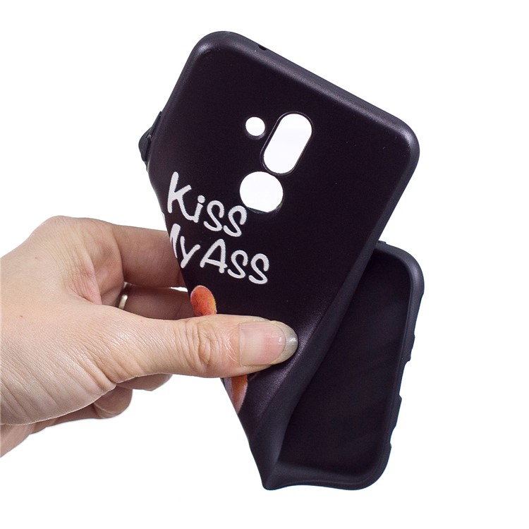 Guscio Posteriore In TPU Goffrato Per Huawei Mate 20 Lite - Baciami Il Culo-7