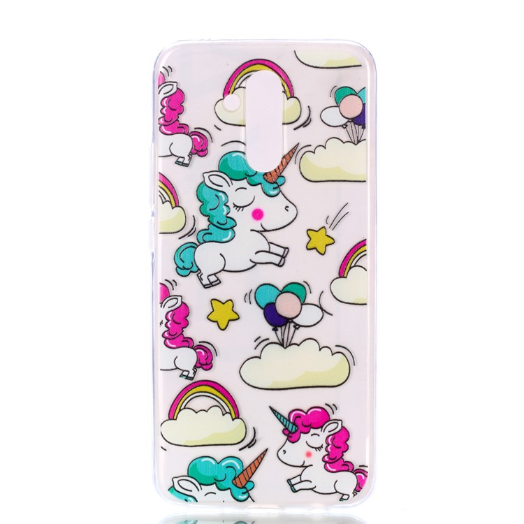 Pattern Printing Soft TPU Phone Cover for Huawei Mate 20 Lite / Maimang 7 - Rainbow Unicorn-2