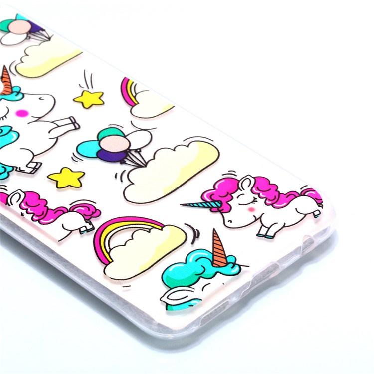 Pattern Printing Soft TPU Phone Cover for Huawei Mate 20 Lite / Maimang 7 - Rainbow Unicorn-3
