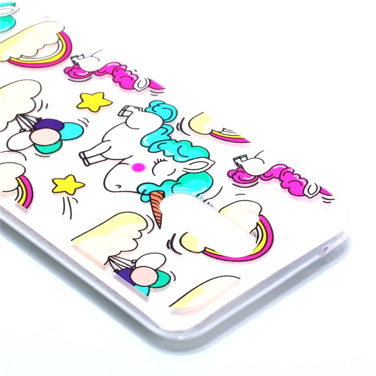 Pattern Printing Soft TPU Phone Cover for Huawei Mate 20 Lite / Maimang 7 - Rainbow Unicorn-4