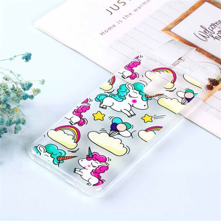 Pattern Printing Soft TPU Phone Cover for Huawei Mate 20 Lite / Maimang 7 - Rainbow Unicorn-6