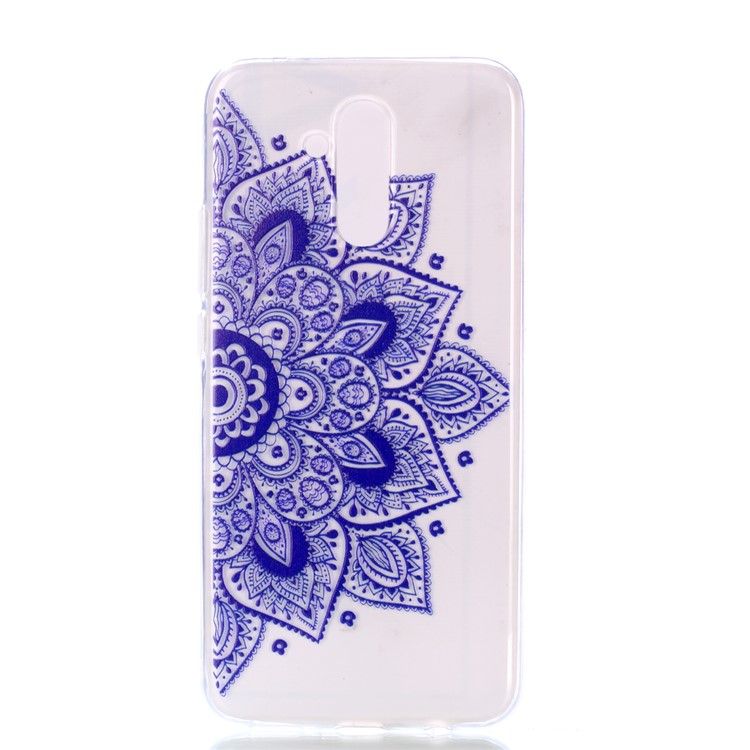 Pattern Printing Soft TPU Mobile Shell for Huawei Mate 20 Lite / Maimang 7 - Half Flower-2