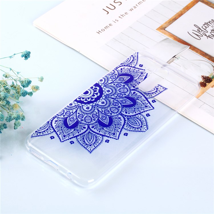 Pattern Printing Soft TPU Mobile Shell for Huawei Mate 20 Lite / Maimang 7 - Half Flower-6