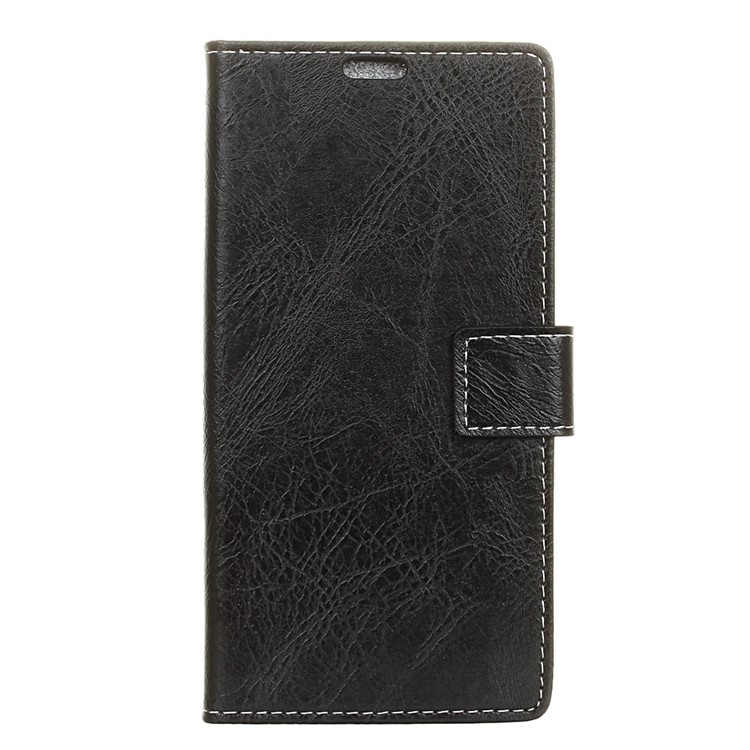 Vintage Crazy Horse Texture Wallet Leather Stand Case for Huawei Mate 20 - Black-2