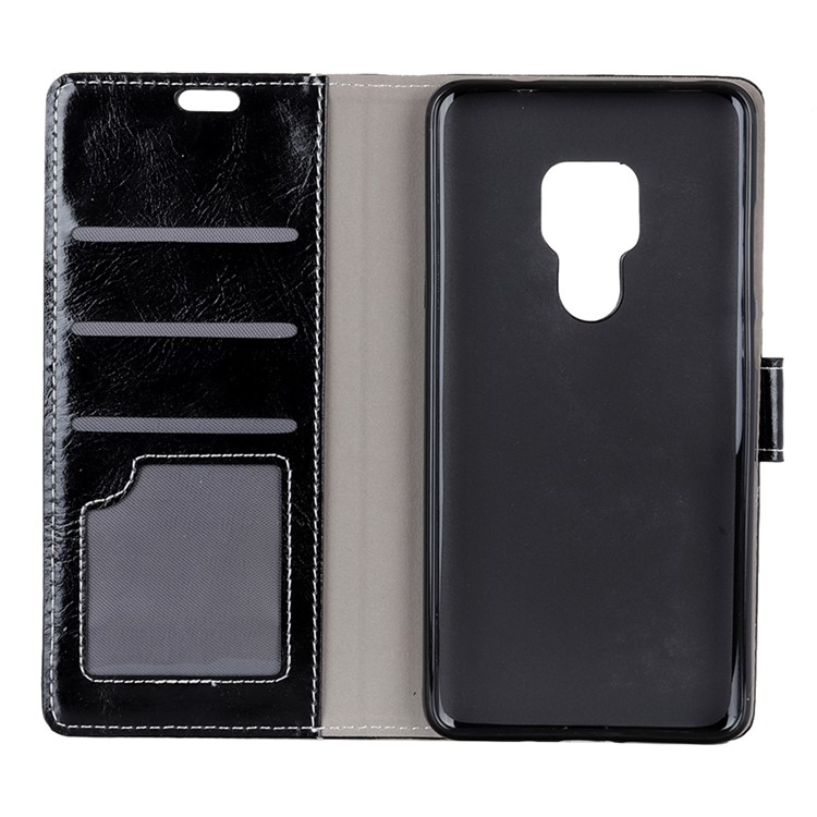 Vintage Crazy Horse Texture Wallet Leather Stand Case for Huawei Mate 20 - Black-4
