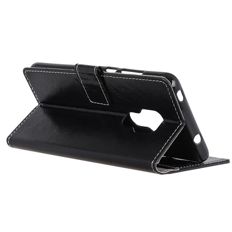 Vintage Crazy Horse Texture Wallet Leather Stand Case for Huawei Mate 20 - Black-5