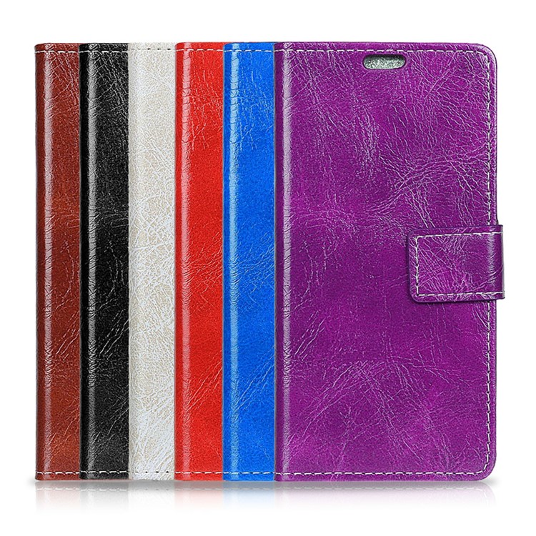 Vintage Crazy Horse Texture Wallet Leather Stand Case for Huawei Mate 20 - Black-7