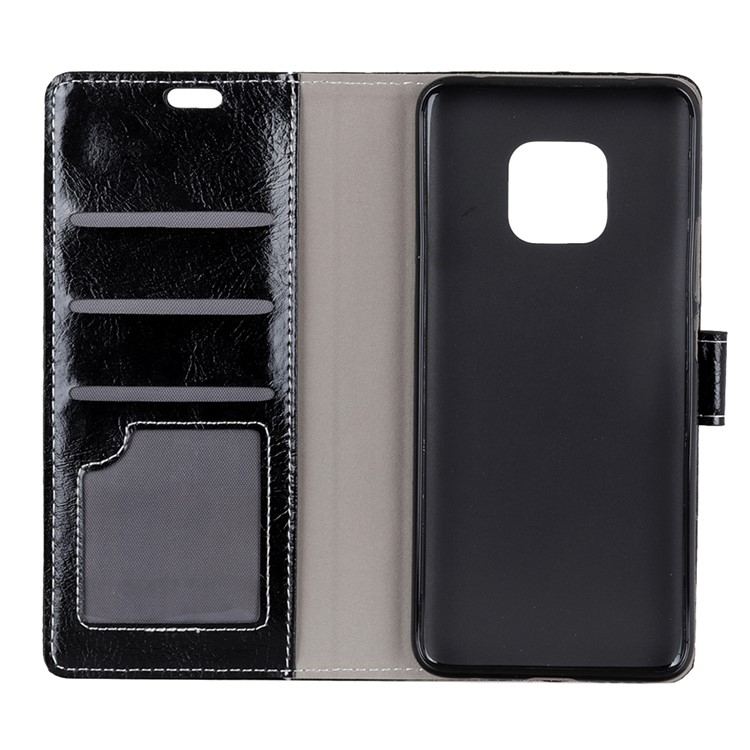 Vintage Crazy Horse Texture Wallet Leather Phone Case for Huawei Mate 20 Pro - Black-4