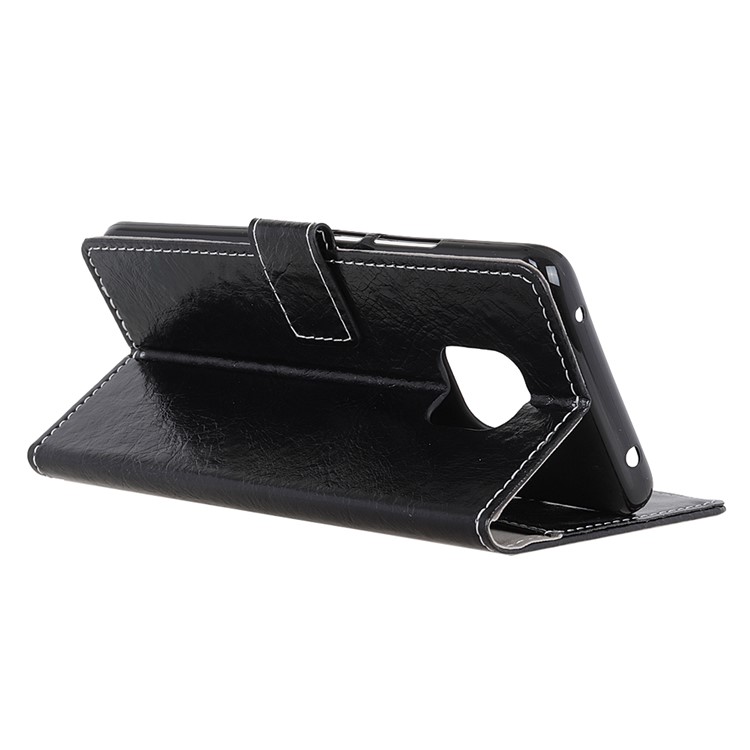 Vintage Crazy Horse Texture Wallet Leather Phone Case for Huawei Mate 20 Pro - Black-5